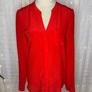 Trouve Vibrant Red Blouse